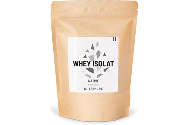 Nutripure | Whey Isolate Native en Poudre | Complément Alimentaire à base de Protéines de Lait | Développement Musculaire & Musculation | 94% Protéines, 25% BCAA, 52% EAA | Neutre | 750 gr | France