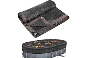 ARSBORUI Filet de Protection Piscine, 4×8 m/5.8×10.4 m/6.7×11.3 m/8×15 m Bache Hivernage Piscine, Bâche de Protection Piscine Enterrée et Hors-Sol, Filet Anti-Feuilles, Anti-déchirure & aux UV (8×15 m)