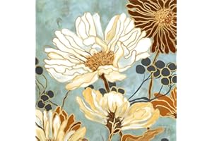 Amiiba Kreuzstich Set Vorgedruckt für Erwachsene Anfänger, Blume 11ct Stickset Stickpackungen15,7 x 15,7 Zoll