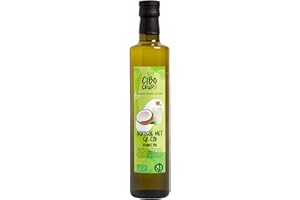 ‎CIBO CRUDO CRUDO BIOLOGICO VEGAN MCT Öl Bio - 500ml. Kokos MCT Öl C8 C10 Kalt Gepresst 100% Natürlich und Rein für Low Carb Keto und Paleo Diäten. MCT Kokosöl Vegan und Non GMO. Organic MCT Oil.