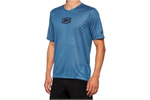 100% MTB trykot z krótkim rękawem Airmatic Mesh łupek niebieski, Świnia/Bleu, L