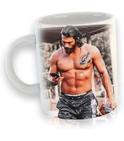 Tazza Personalizzata Can Yaman 325ml, Ceramica, Lavabile, Microonde, Regalo Fan
