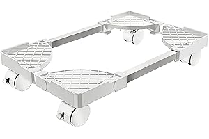 Qcdou Supporto per Computer Desktop, Mobile CPU Holder Cart, Supporto Universale per CPU con 2 Ruote di Bloccaggio e 2 Ruote Orientabili, Carrello Porta PC per Tower Desktop Sotto Scrivania(Bianco)