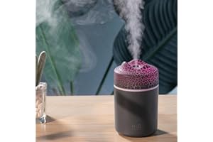 EMBERPURE Humidificador aceites Esenciales, difusor aceites Esenciales, humificador Aromas mocos y Tos casa, difusor de Aromas, humidificador Bebes, ambientador Coche, 7 Colores, USB-C, Ultrasónico (Negro)