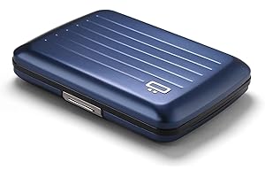 ÖGON -DESIGNS- Porte-Cartes en Aluminium avec Fermoir en métal, Protection RFID Contre la fraude et la démagnétisation, Portefeuille Compact, modèle Smart Case Oslo