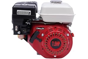 FUNYSF Viertakt-Benzinmotoren 7,5 PS Benzinmotoren Kartmotoren 20mm Kurbelwelle Stationärmotoren Luftgekühlt Seilzugstart