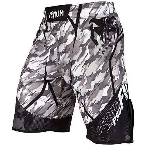 Venum Tecmo Pantalones Cortos de Entrenamiento, Hombre, Negro/Gris, L