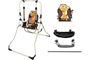 ‎SKYLINE 2-in-1 Children's Swing, Baby Rocker, Garden Swing, Indoor / Outdoor Baby Swing and High Chair giraffe