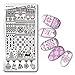 Born Pretty Rectangle Christmas Stamping Plate Snowflake Heart Manicure Nail Art Plate Harunouta L029