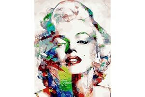 ARTNAPI Dipingere con i numeri, kit per adulti per bambini con cornice 40 x 50 cm (Marilyn Monroe) – Dipinto ad olio su tela regalo – molto divertente e rilassante, anti lo stress