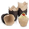 Tulip Muffin Cases, Muffin Cases for Baking, Tulip Cupcake Cases Greaseproof Baking Cups, Large Muffin Cases for Family, Birt