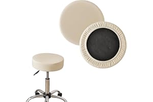 UYEOCO 2 Pezzi Copri Sgabello Rotondo/Rettangolare Copri Pouf da Bar Copriseduta Sedie Alta Elasticità Fodera per Sedia Lavabile Cuscino Copridivano Coprisgabello da Bar ( Color : 15@ , Size : 30-35cm/12-14i