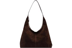 HiTotes Suede Tote and Hobo Bags for Women - Large Slouch and Crescent Shoulder Bags - Work Tote Handbag