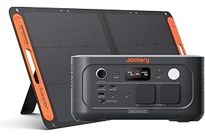 Jackery E500 V2 mit 100W Solarpanel, Tragbare Powerstation & Solargenerator für Camping, Wohnmobil & Notfälle, 512Wh, 500W Dauerleistung, LiFePO4 Akku 6000 Zyklen, 0-80% in nur 52 Minuten