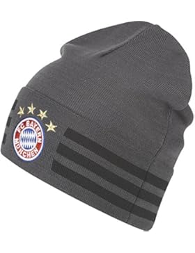 adidas Kinder Bayern München 3-Stripes Woolie Mütze, Granite/Dark Grey Heather/Solid Grey, OSFY