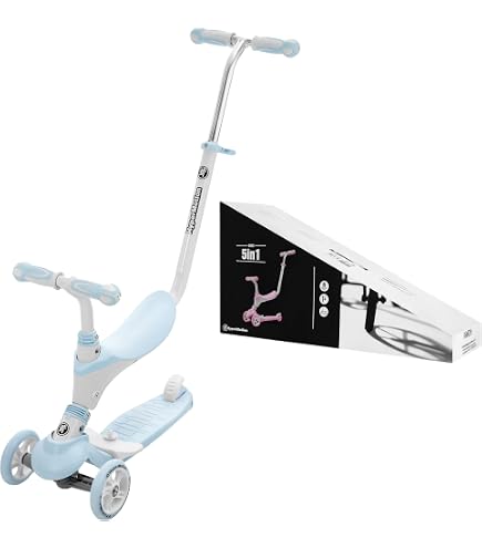 Trottinette évolutive 3 Roues Globber GO UP Deluxe Lights - Avec Siège, De 15 Mois à 6 Ans