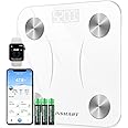 INSMART Digital Personal Scales with Bluetooth, Body Fat Scales for BMI, Weight, Body Fat, Pulse Beat, Muscle Mass, Water, Protein, Skeletal Muscle, Bone Weight, BMR, etc.