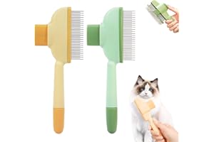 ZUKZYTHEPSOR 2 x Spazzola per gatti autopulente, spazzola per cani e gatti (pelo lungo e corto)