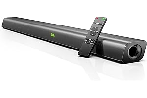 ULTIMEA 120W Sound Bar for TV, Built-in 2 Tweeters and 4 Speakers, 6 EQ Modes & Bass Adjustable Soundbar, Bluetooth 5.0 Soundbar for TV, LED Display, TV Sound Bar with ARC/CEC, Optical, USB, AUX