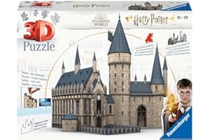Ravensburger - Puzzle 3D Building - Chteau De Poudlard - La Grande Salle/Harry Potter - A Partir De 10 Ans - 540 Pièces Numérotées Ã€ Assembler sans Colle - Accessoires Inclus - 11259