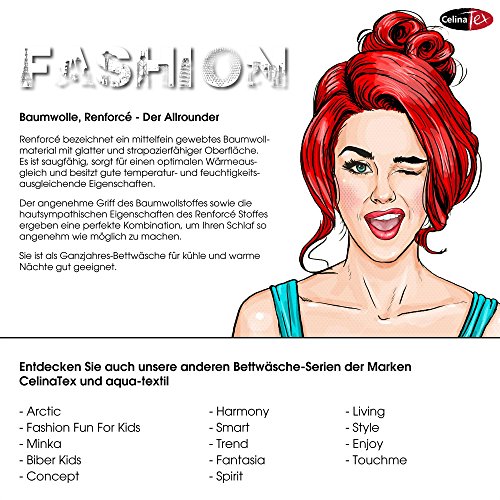 4-tlg. Sommer Bettwäsche Baumwolle 135×200 CelinaTex 0003717 Fashion Natalie braun - 3