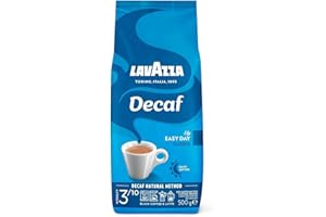Lavazza, Decaf My Easy Day Classico, Café en Grains, pour un Espresso ou un Latte Décaféiné, avec Notes de Miel, 100% Arabica, Intensité 3/10, Torréfaction Moyenne, 2 paquets de 500 g
