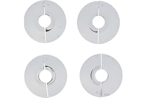 Sanitop-Wingenroth 19272 9 Lot de 2 rosettes à charnière chromées 15 mm ou 1/4" Diamètre extérieur 55 mm