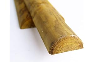 NEXTRADE ITALIA NEXTRADEITALIA CF da 10PZ Mezzi Pali in legno CM 6 lunghezza CM 200 H per recinzione trattati impregnati per staccionata/steccato Mezzo Palo Tondo