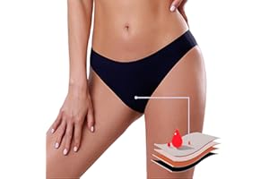 BIOECEUA Period Pants for Women Swimming, 4Ply Leakproof Traceless Bikini Menstrual Swimwear Bottoms for Girls Teens, Super Absorbent Quick Dry Swim Shorts for Beach Pool