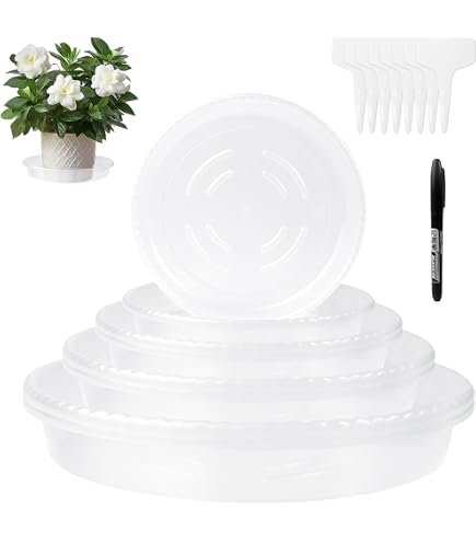 10 Stück Pflanzen-Untersetzer, 13 Cm Durchmesser – Transparent, Aus Kunststoff, Für Blumentöpfe