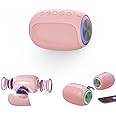 Azonee Portable Bluetooth Wireless Speaker - Crisp Sound, Multiple Play Modes, Ideal for Home and Outdoor Use, Compatible with Cellphones and PCs, Household Luminous High Volume Subwoofer (Pink)