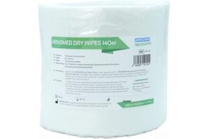 ARNOMED suche chusteczki dezynfekcyjne, 140 arkuszy w rolce z włókniny, chusteczki do dezynfekcji i czyszczenia powierzchni, do stosowania w połączeniu z wiadrem z dozownikiem i środkiem dezynfekcyjnym