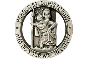 HDOYTXXM Christopher Médaille pour voiture voiture pour pare-soleil Clip bas de Noël pour nouveaux et vieux conducteurs adolescents filles