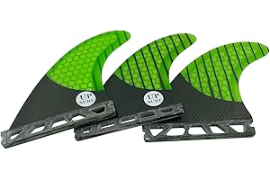 UPSURF Tabla de Surf Future G5/G7 Base Aletas Fibra de Vidrio para Surfear Tablero Aletas Thruster Set Panal de Carbono