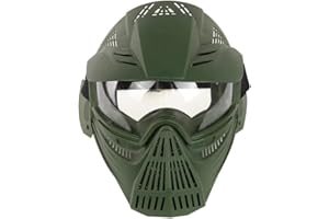 Gocher Masque de Masque de Paintball pour CS Airsoft Jeu de Guerre Masques de l'armée avec Objectif Masque d'équitation Respirant Tactique Complet du Visage