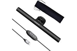 ‎WODGREAT Wodgeat Laptop Monitor Lampe USB Augenschonende Lampe für Notebook Bildschirme tragbare USB Angetrieben LED Leselampe für das Home Office Platz Sparen, Augenpflege,Dimmbar USB Lampe- 26cm