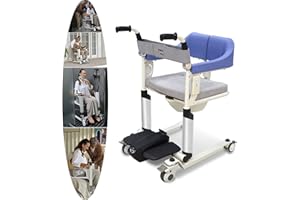 FANGX Sollevatore Disabili Elettrico,Sedia Comoda WC Imbottita,Telecomando, Regolazione del Sollevamento A 9 Livelli, per Anziani Paralizzati, Disabili, Carico 308Ib