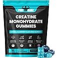 Creatine Monohydrate Gummies - 3000mg / 5000mg Per Serving - 1 Month Supply - Supports Muscle Growth - Blueberry Flavour- Vegan & Low Sugar - for Men & Women