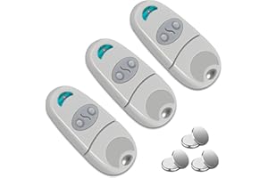 EFFDRDFS 3 Pack 433.92 MHz Remote Control Key Fobs for C@me, Comatile with 432NA, 432EE, 432EV, 2 Buttons Gate Remote Cotrol, White