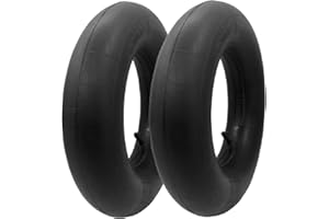 KetoPlastics 2 x Wheelbarrow Wheel Rubber Inner Tubes to Fit Tyres 3.50 x 8, Straight valve Black