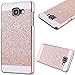 Produktbild Semoss Ultra Slim Thin 3D Bling Strass Hülle Gold Hart Bling Gliter Handytasche für Samsung Galaxy A5 2016(5,2 Zoll) Luxus Dünn Glitzer Schutzhülle Diamant Kunststoff Tasche Protection Protective Skin Back Hard Bumper Cover Schale Tasche Etui