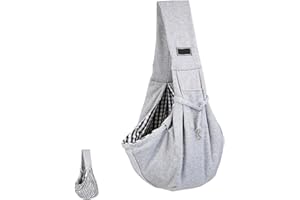 NIKSULTANT Puppy Carrier Sling Dog Carry Sling Cat Sling Carrier Pet Carriers For Dogs Reversible Carrier And Hand-Free Pet Sling Carrier Walking Outdoor Travel dog carrier For Cats And Dogs