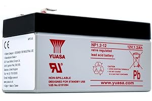 Yuasa NP1.2-12 12V Lead Acid Battery, UPS Backup Alarm and Emergency Battery (Pack of 1)