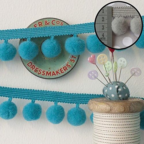 Frumble Fabrics Jumbo Pom Pom Trim Turquoise