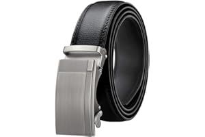 Chaberlu Gürtel Herren,Ledergürtel Ratsche Automatikschließe Business Anzug Gürtel Verstellbarer Leder Gürtel für Jeans, Breit 35mm, Größe Angepasst