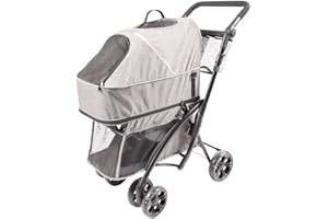 DUVO+ Laroy Group Hundebuggy Pet Buggy Deluxe Gr. 99 x 79 x 49 cm Farbe grau ideal für kleine Hunde mit Mobilitätsproblemen