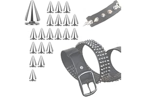 zalati Tachuelas cónicas Punk Spikes y tachuelas de árbol para ropa, parche punk, cuero, manualidades, metal