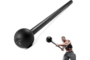 Yes4All Alloy Steel Mace Macebell, Weighted Bar for Strength Training, Shoulder, Grips & Forearms Workouts - Gym Hammer with Multiple Size