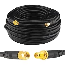 Câble D'extension SMA RG58 De 20 Mètres - Parfait Pour Antennes WiFi, 4G LTE Et Radio CB - Connexion Male/femelle
