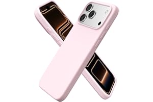 ORNARTO Kompatybilne z etui na telefon 16,9 cala, smukły, płynny silikon, 3 warstwy, w pełni pokryte, miękkie, żelowe, gumowe etui, kredowy różowy